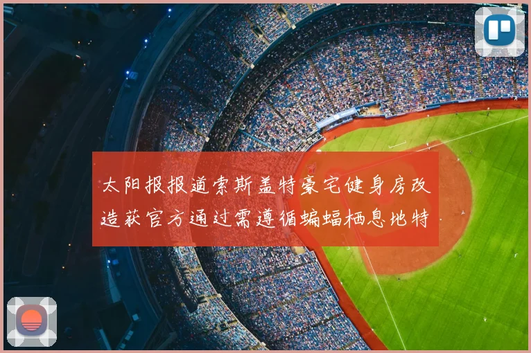 太阳报报道索斯盖特豪宅健身房改造获官方通过需遵循蝙蝠栖息地特殊规定